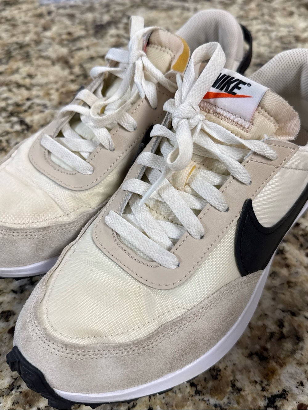 Nike Retro Runner Sneakers in Cream, Black and Beige